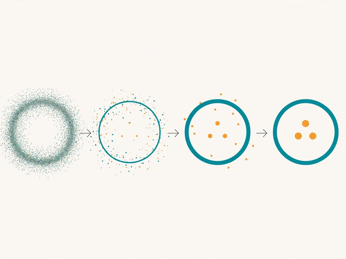 Illustration of the diffusion process showing an image gradually dissolving into noise on one side and being reconstructed from noise on the other, with a U-Net diagram in the center.