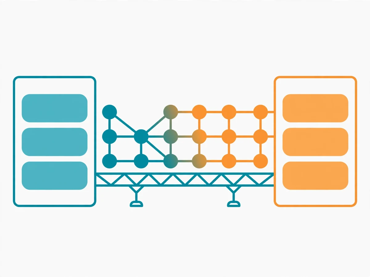 Illustration of ONNX model conversion showing a PyTorch model transforming into a portable ONNX graph file that runs on laptop, phone, and edge devices.