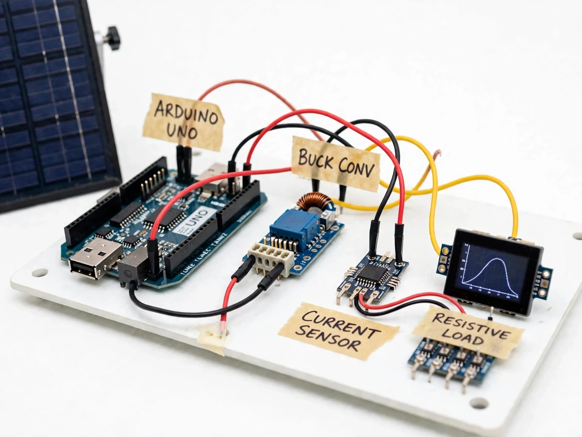 MPPT Solar Trainer Kit with P-V Curve Display