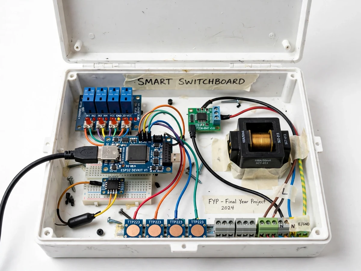 IoT Smart Switchboard with Energy and Safety Dashboard — project thumbnail preview