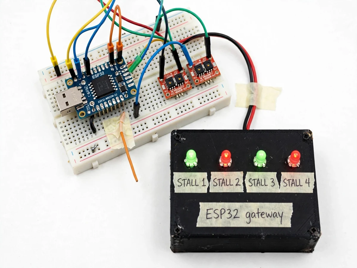 IoT Restroom Occupancy Indicator with Usage Analytics — project thumbnail preview