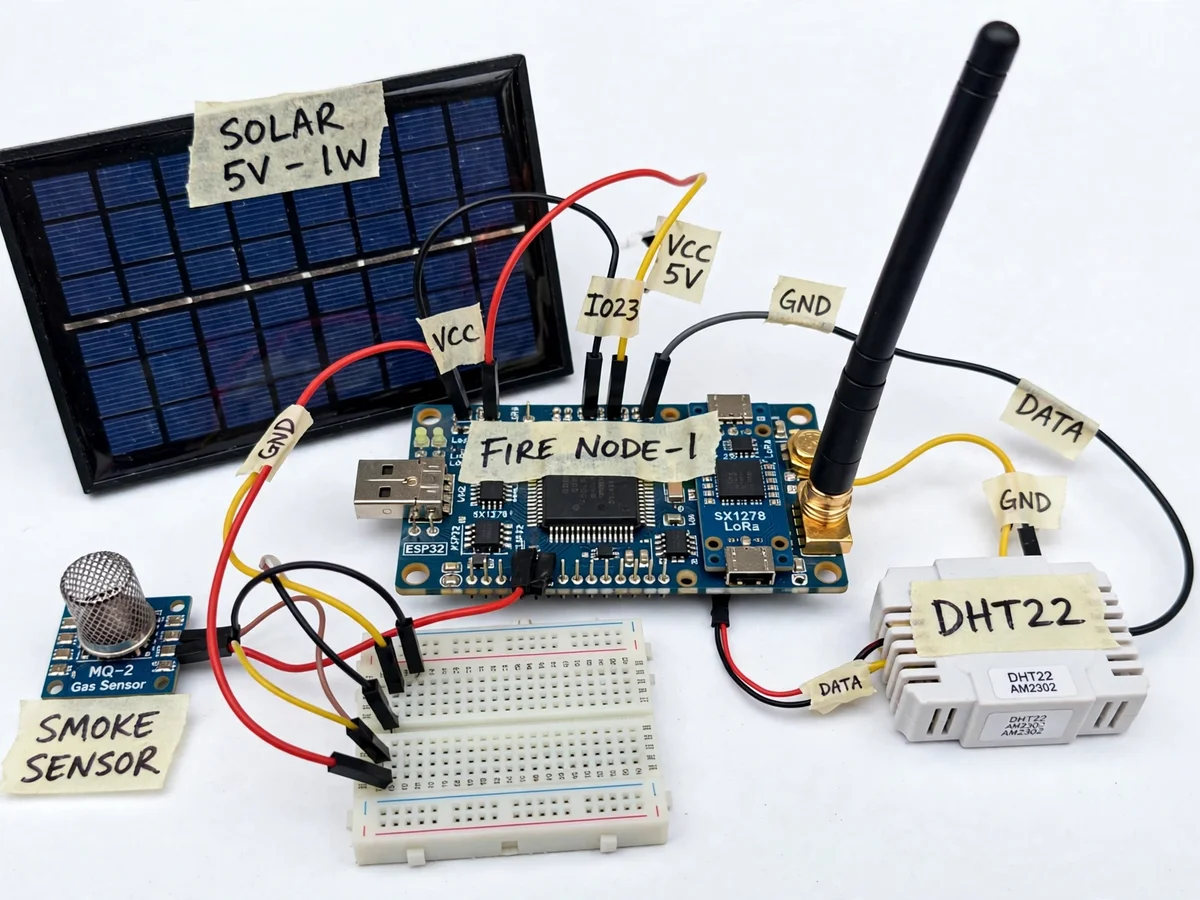 IoT Forest Fire Early Warning Node with Smoke Sensing — project thumbnail preview