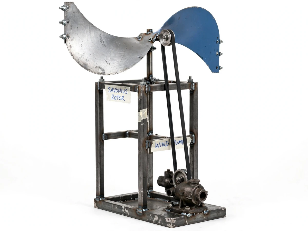 Savonius-Rotor Windmill Pump for Agricultural Irrigation — project thumbnail preview