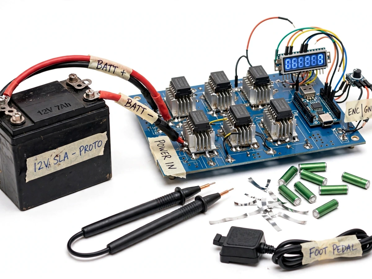 Automatic Battery Spot Welder with Timer Control for Lithium Packs — project thumbnail preview