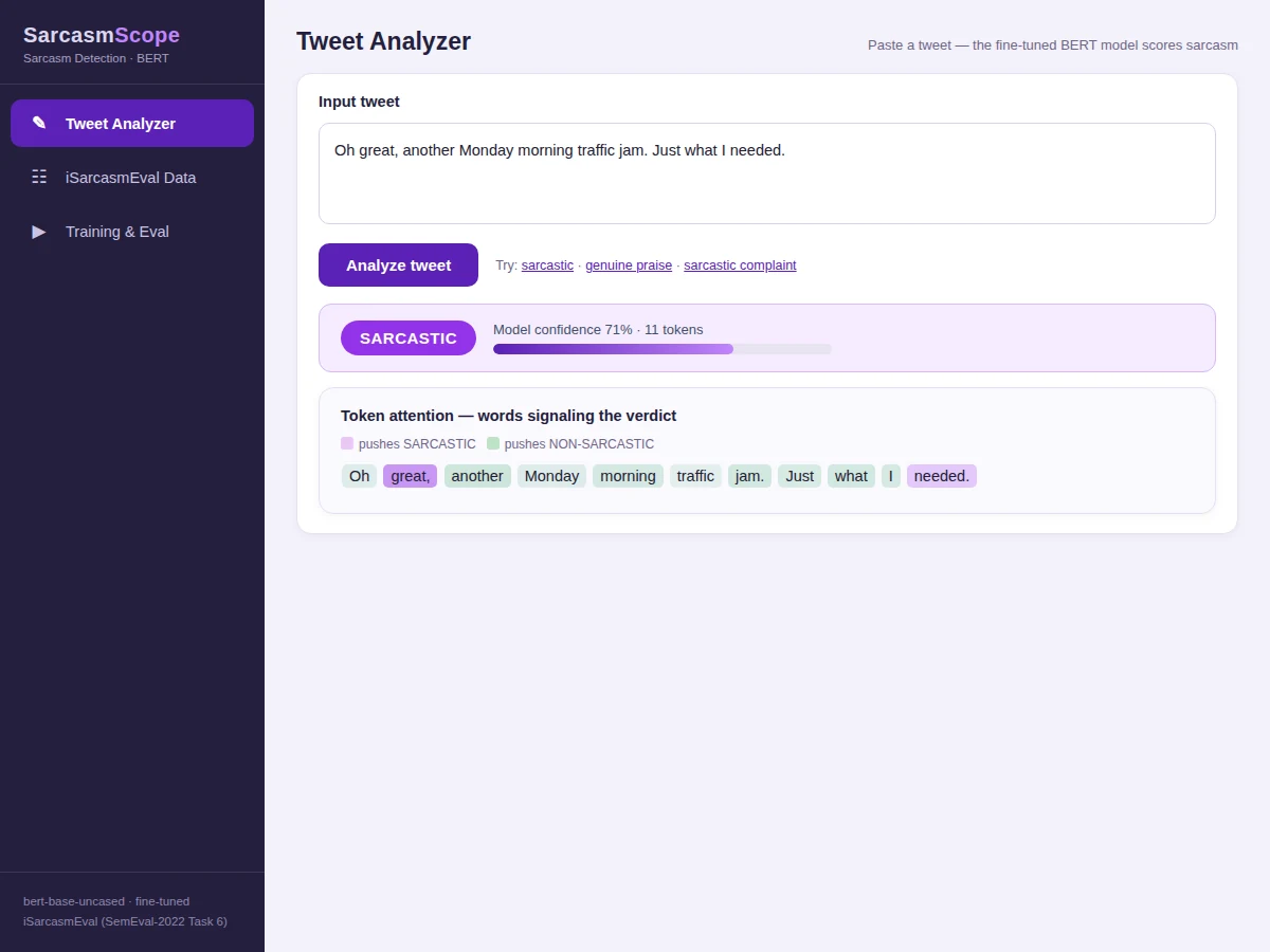 Sarcasm Detection in Tweets using BERT — project thumbnail preview
