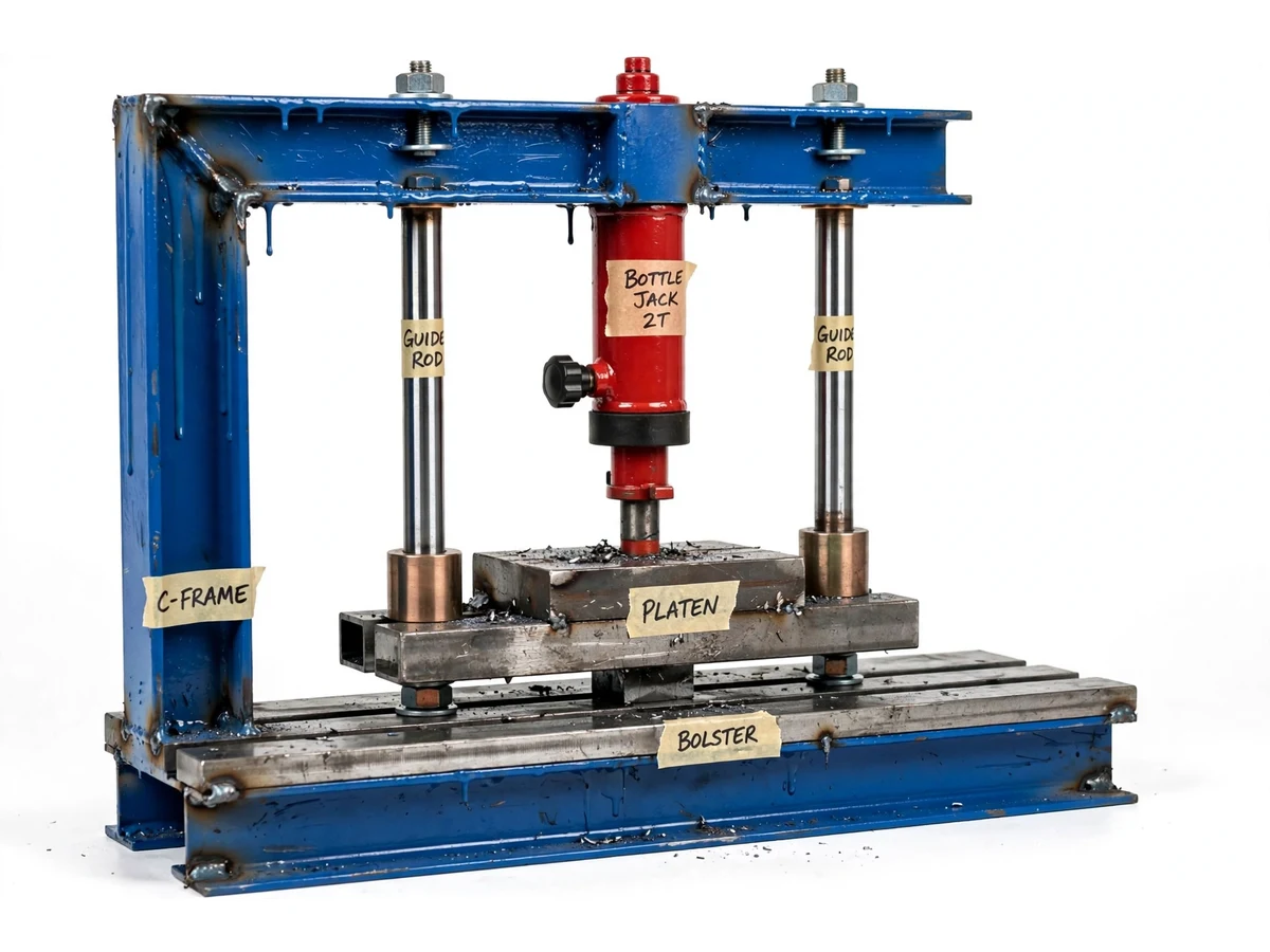 Hydraulic Press Machine Project (DIY Mini Press with Bottle Jack) — project thumbnail preview