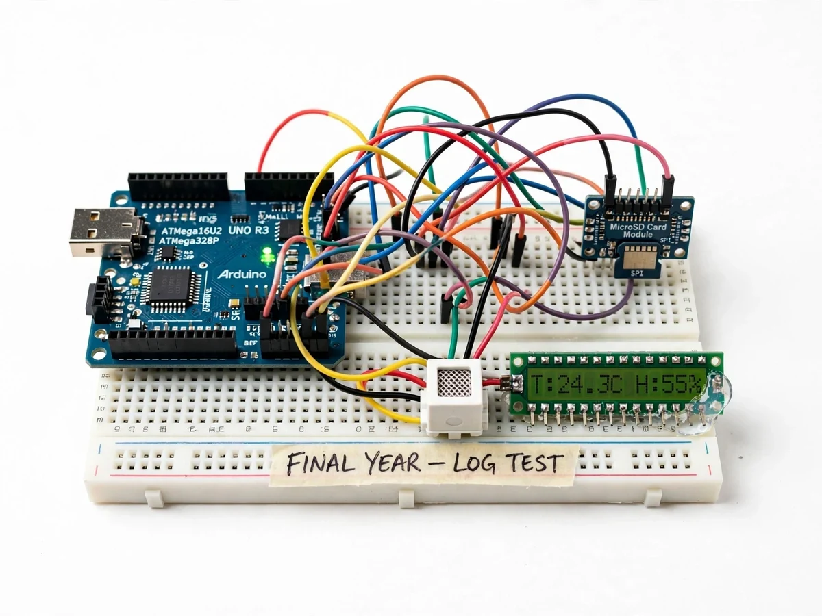 Arduino SD Card Data Logger — project thumbnail preview