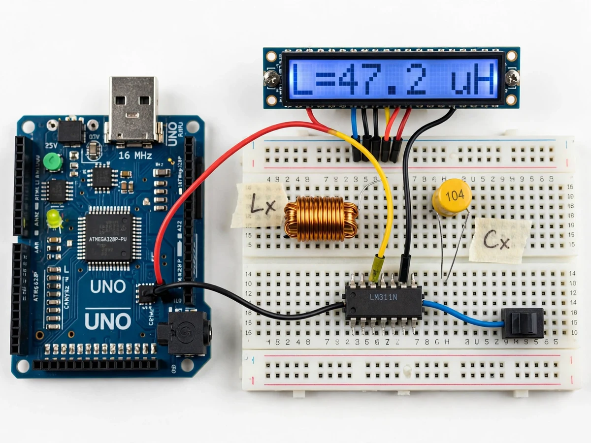 Digital LC Meter using Arduino for Capacitance and Inductance Measurement — project thumbnail preview