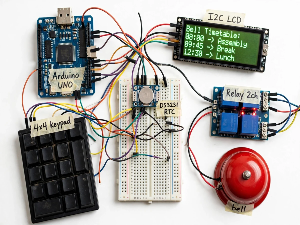 School Bell Controller with RTC Scheduling and PA Amplifier Interface — project thumbnail preview