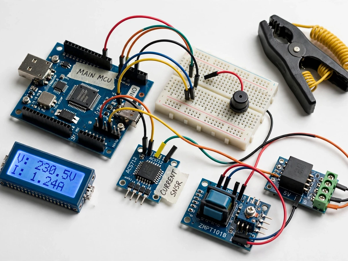 Smart Energy Meter Project with Load Limiting and Billing Display — project thumbnail preview