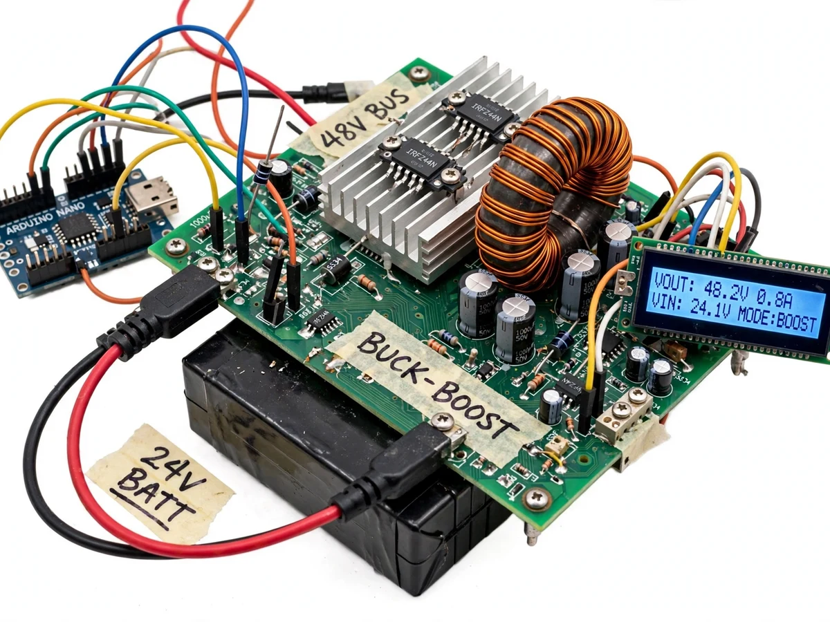 Bidirectional DC-DC Converter for EV Battery Charging with Buck-Boost Control — project thumbnail preview