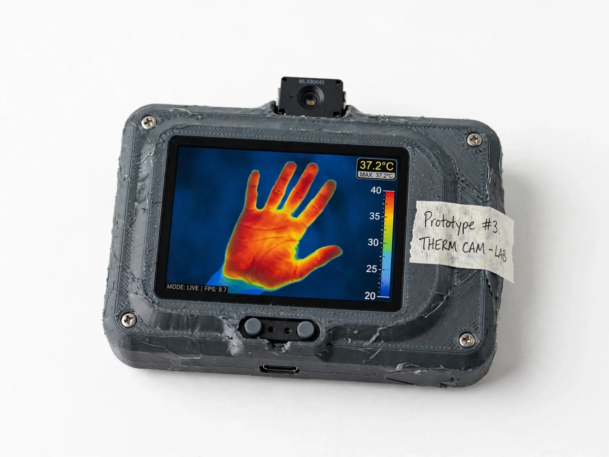 Handheld Thermal Imaging Camera using MLX90640 IR Sensor and ESP32 — project thumbnail preview