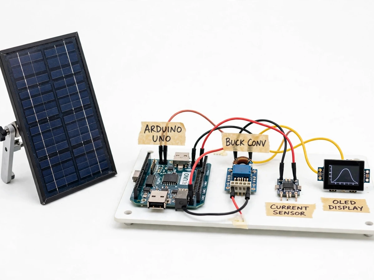 MPPT Solar Trainer Kit with P-V Curve Display
