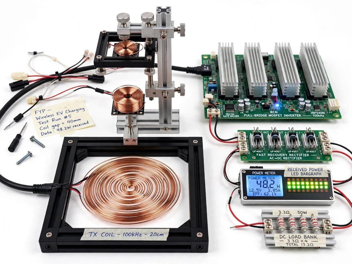 Wireless EV Charging Pad using Resonant Coupling — project thumbnail preview