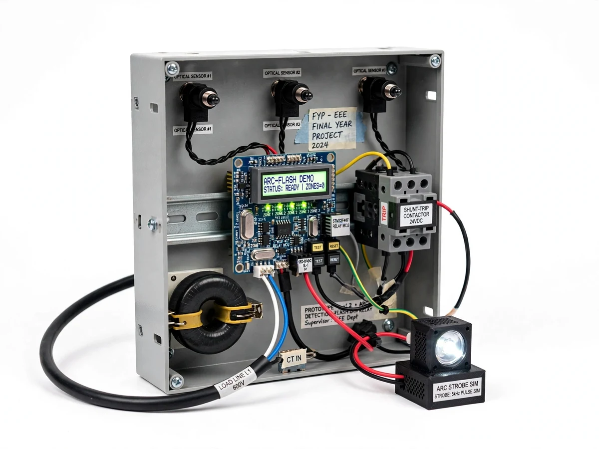 Arc Flash Detection Relay using Optical Sensors — project thumbnail preview