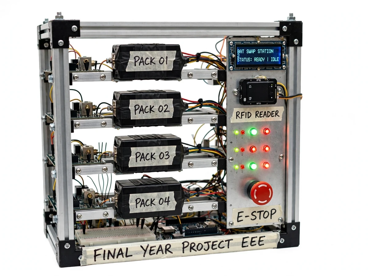 Battery Swapping Station Model with Safety Interlocks — project thumbnail preview