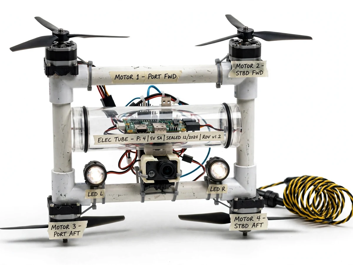 Underwater ROV using Brushless Thrusters — project thumbnail preview