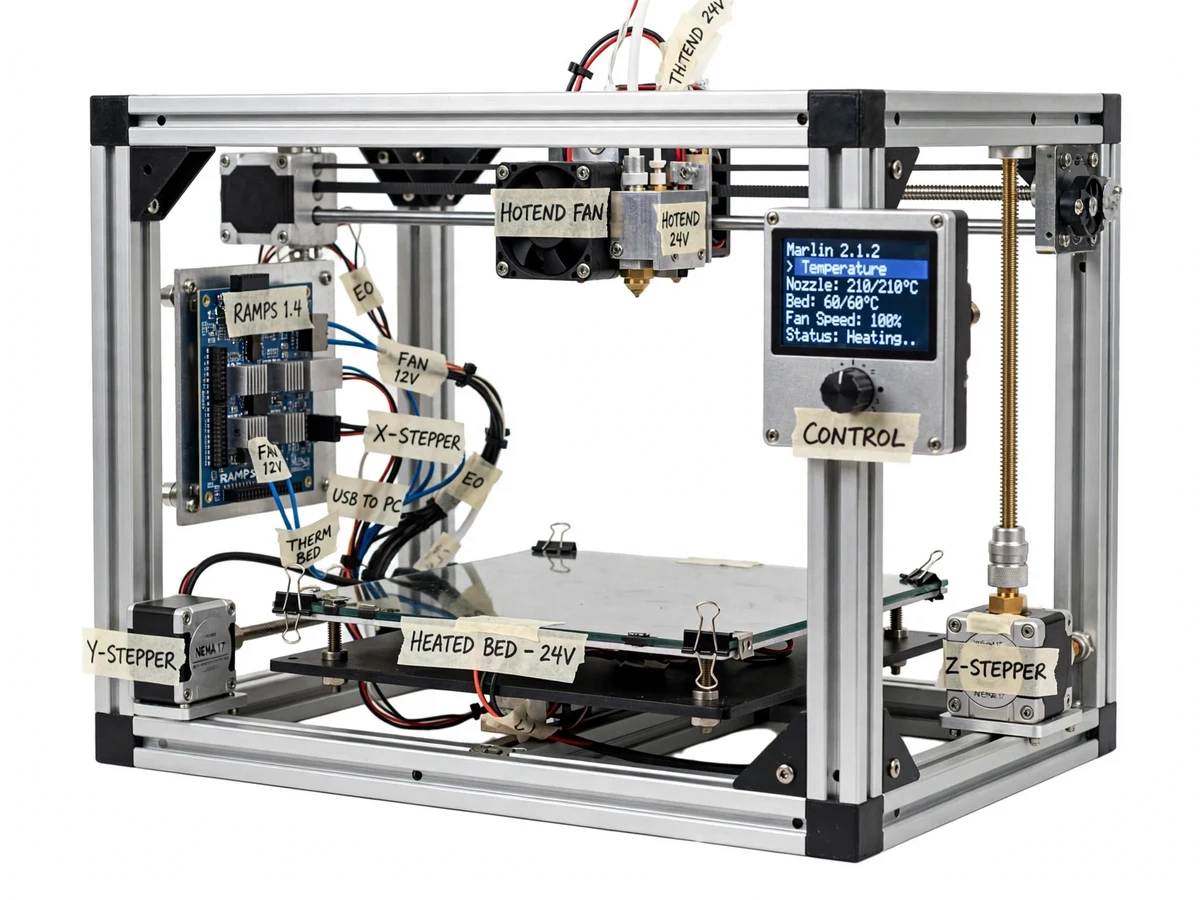 DIY 3D Printer using Marlin Firmware — project thumbnail preview