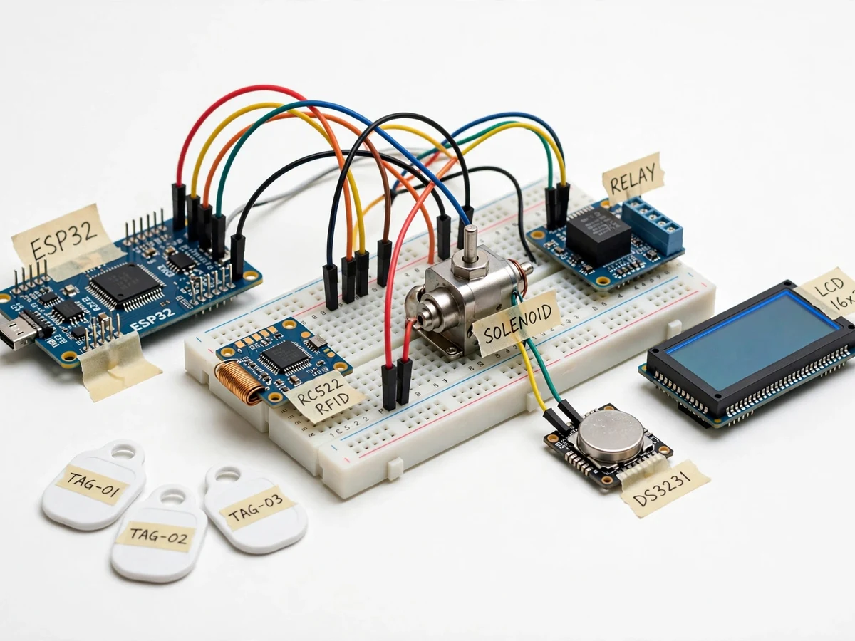 Smart Door Lock using RFID with Access Logging — project thumbnail preview