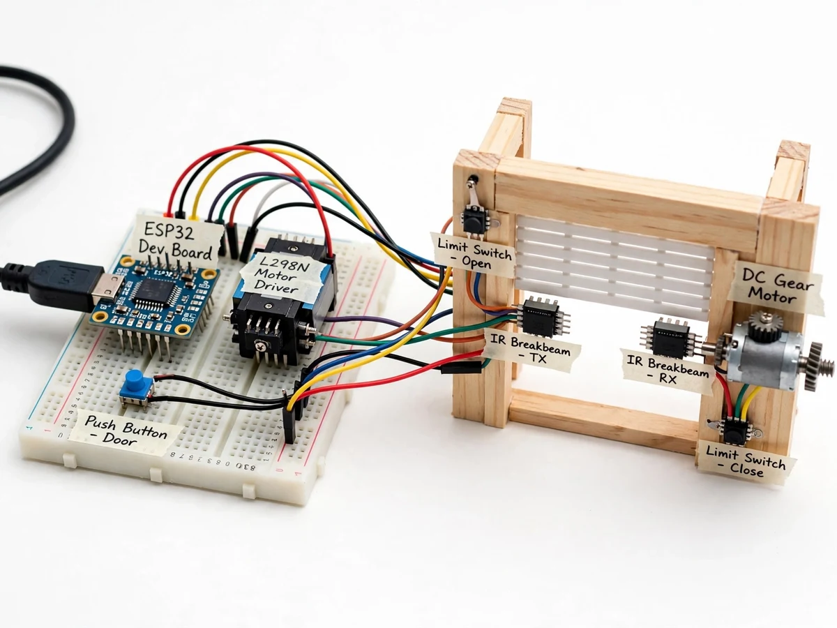 Smart Garage Door Opener with Mobile App Control — project thumbnail preview