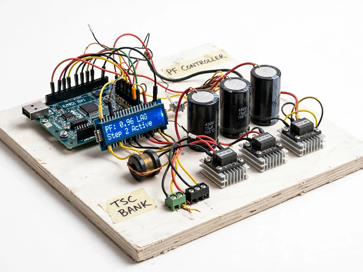Thyristor-Switched Capacitor Bank for Power Factor Correction — project thumbnail preview