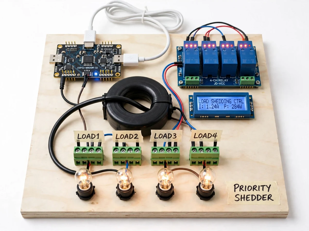 IoT-Based Load Shedding Controller with Priority Dashboard — project thumbnail preview