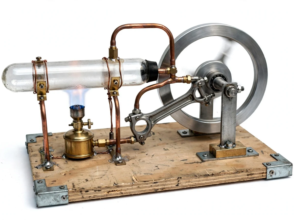Stirling Engine Working Model with Alcohol Burner — project thumbnail preview