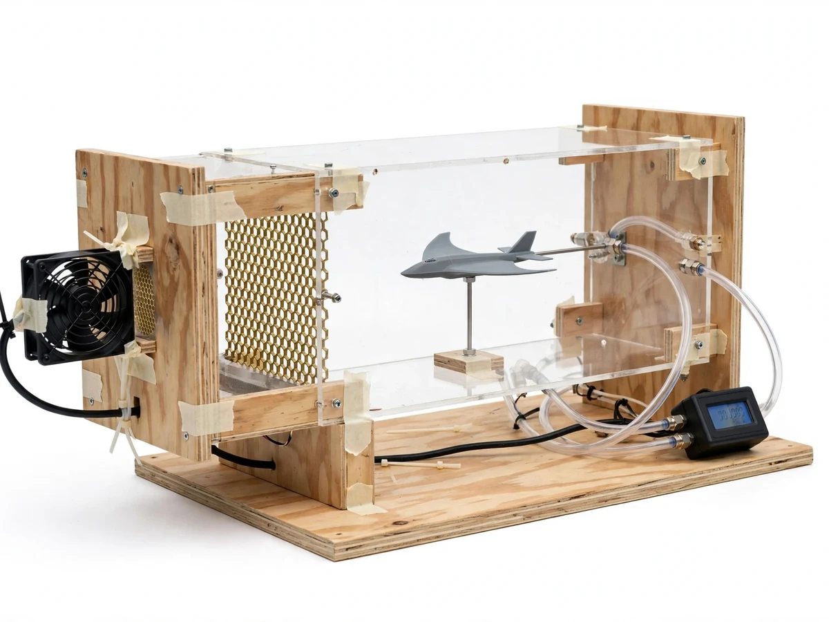 Desktop Wind Tunnel for Aerofoil Drag Measurement — project thumbnail preview