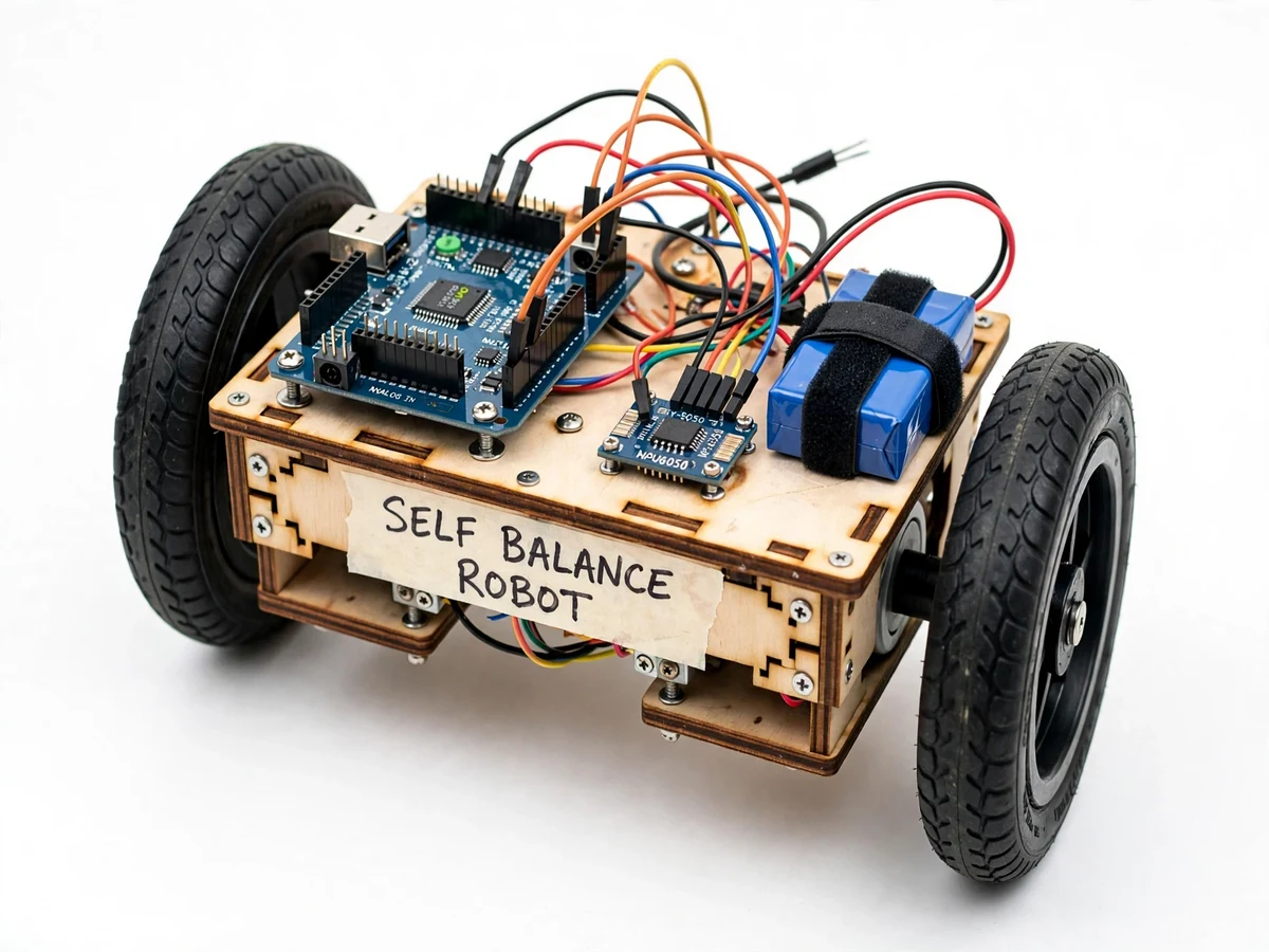 Self-Balancing Two-Wheeled Robot using PID Control — project thumbnail preview