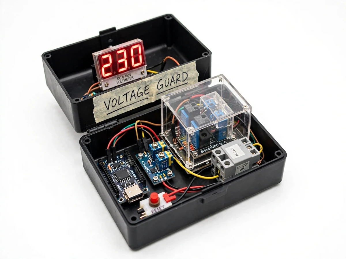Automatic Voltage Guard for Home Appliances — project thumbnail preview