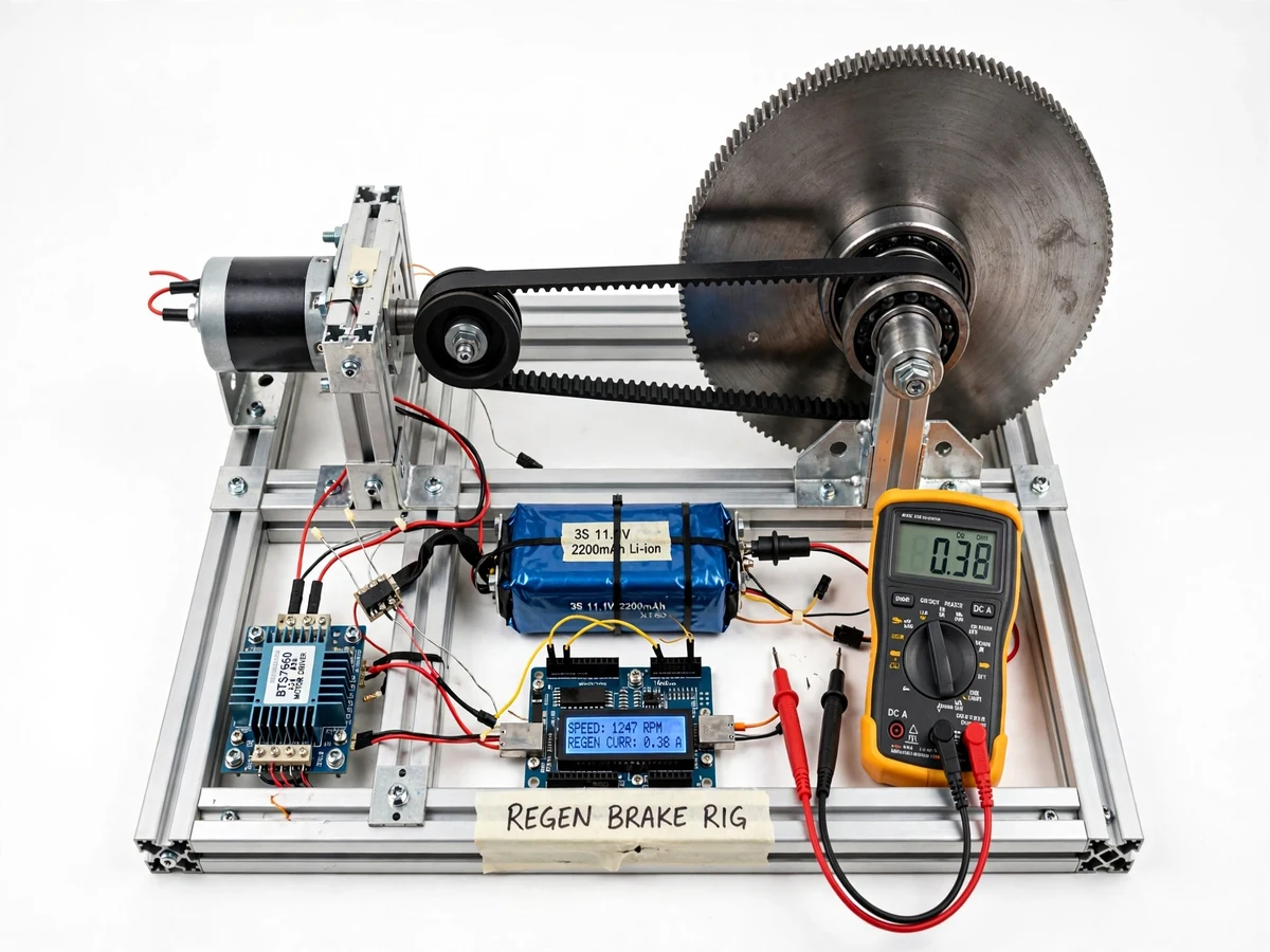 Regenerative Braking Demonstration Rig for DC Motor — project thumbnail preview