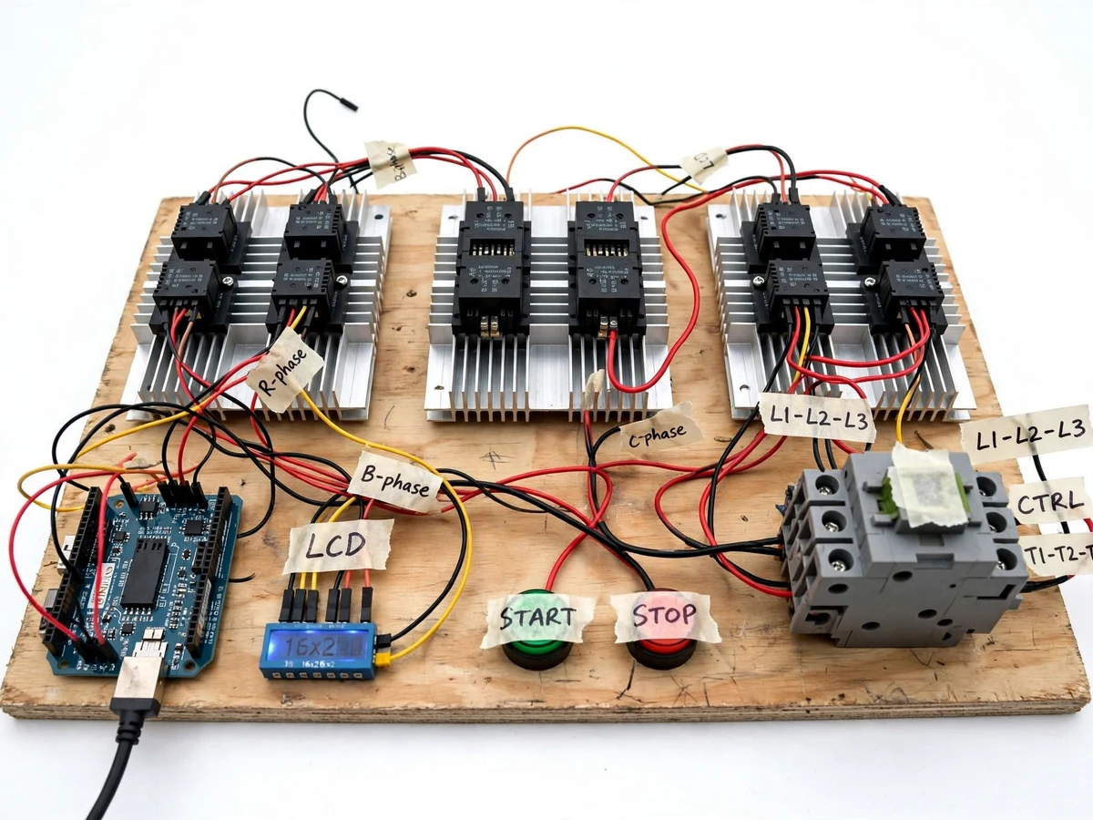 Three-Phase Motor Soft Starter using Thyristor Phase Control — project thumbnail preview