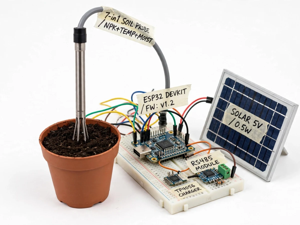 IoT Soil NPK Nutrient Monitor with Fertilizer Advisory Dashboard — project thumbnail preview