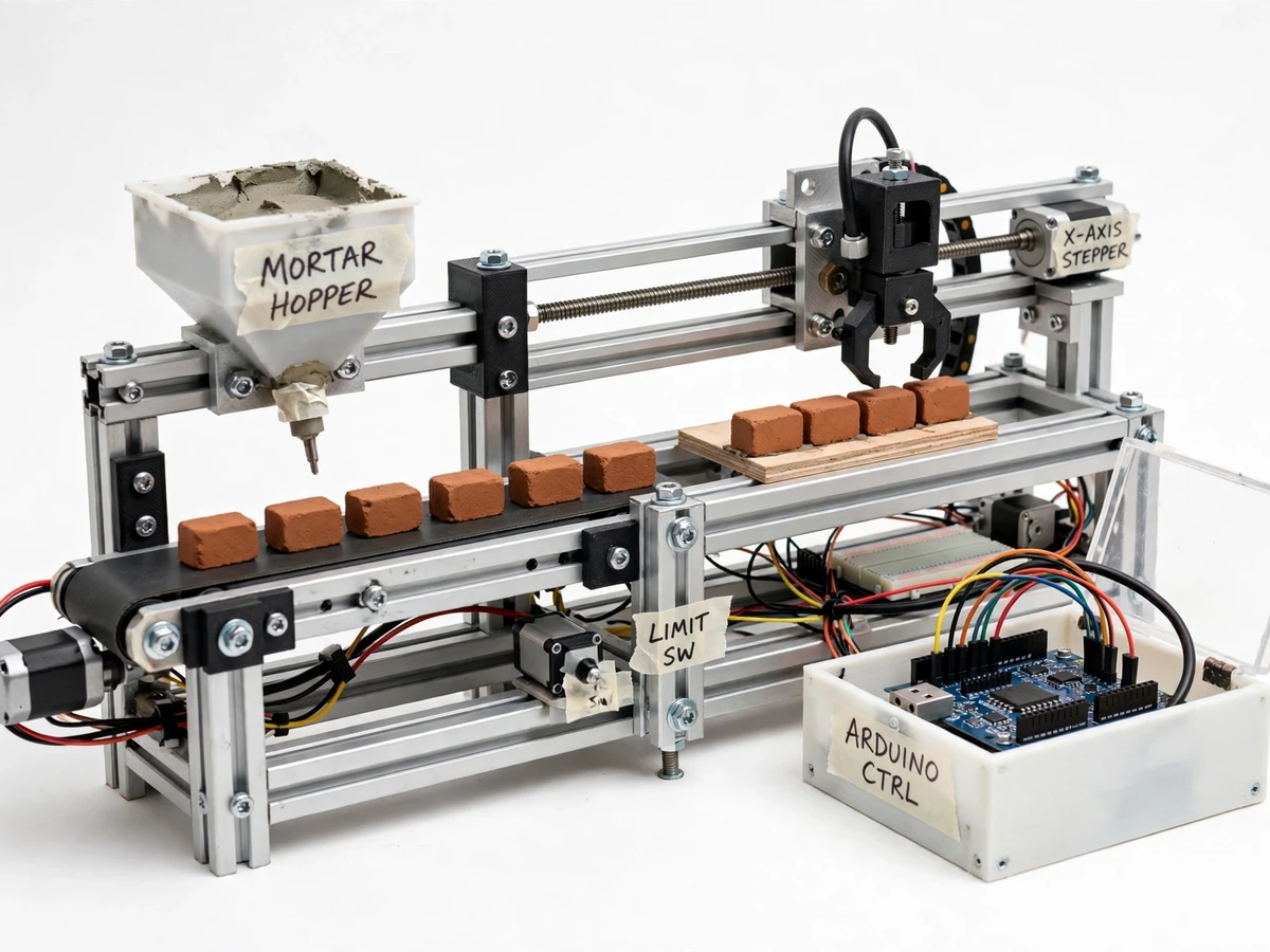Automatic Brick Laying Machine Model — project thumbnail preview