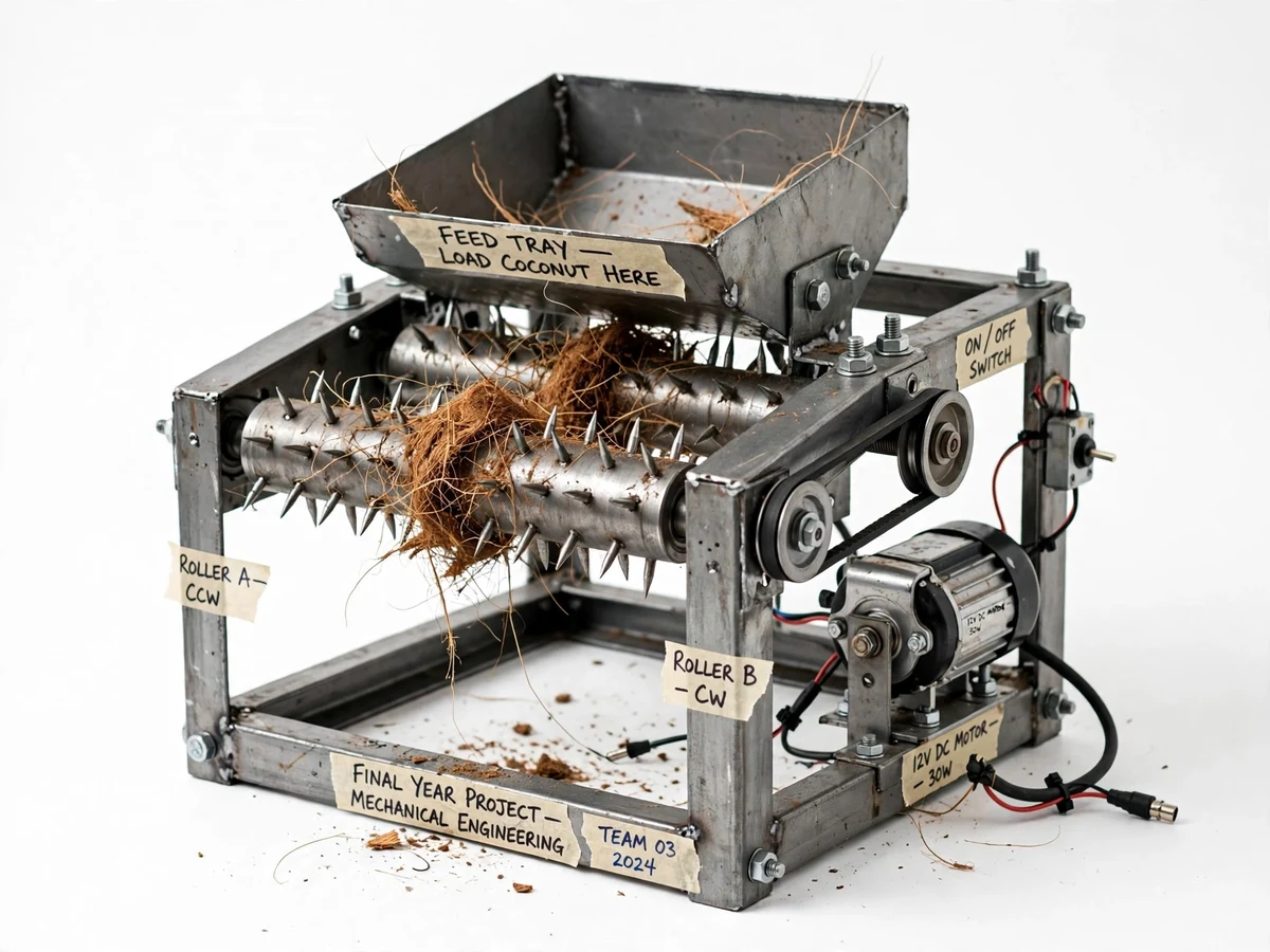 Coconut Dehusking Machine Model — project thumbnail preview