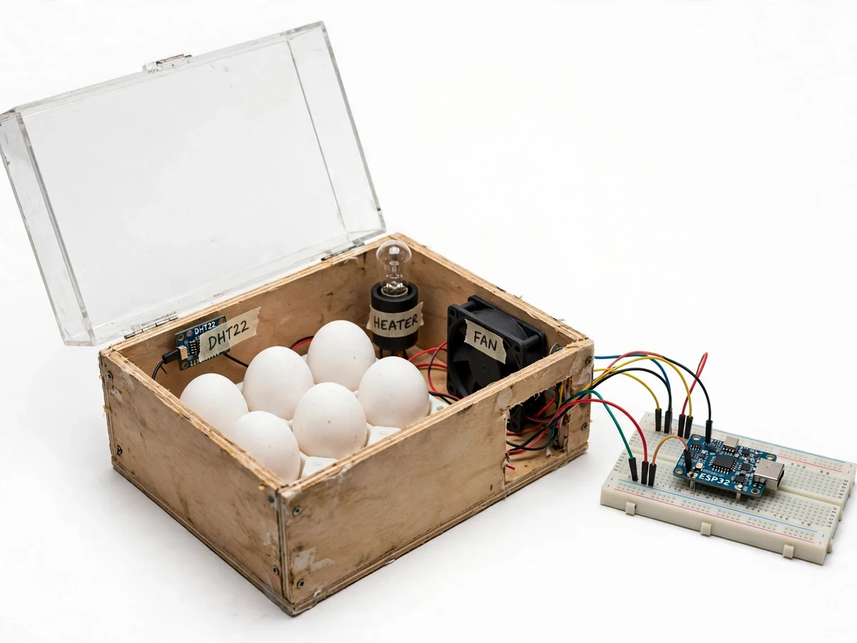 Egg Incubator Temperature and Humidity Monitor with Hatch Dashboard — project thumbnail preview