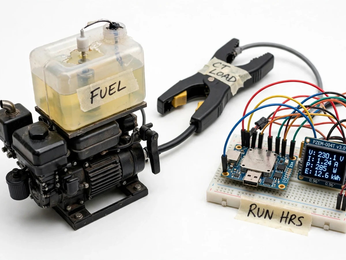 Diesel Generator Fuel, Runtime and Load Monitor with Dashboard — project thumbnail preview