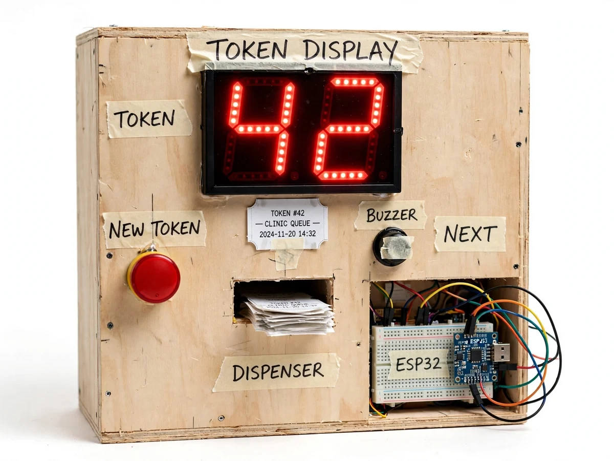 Clinic Queue Token Display System with Dashboard — project thumbnail preview