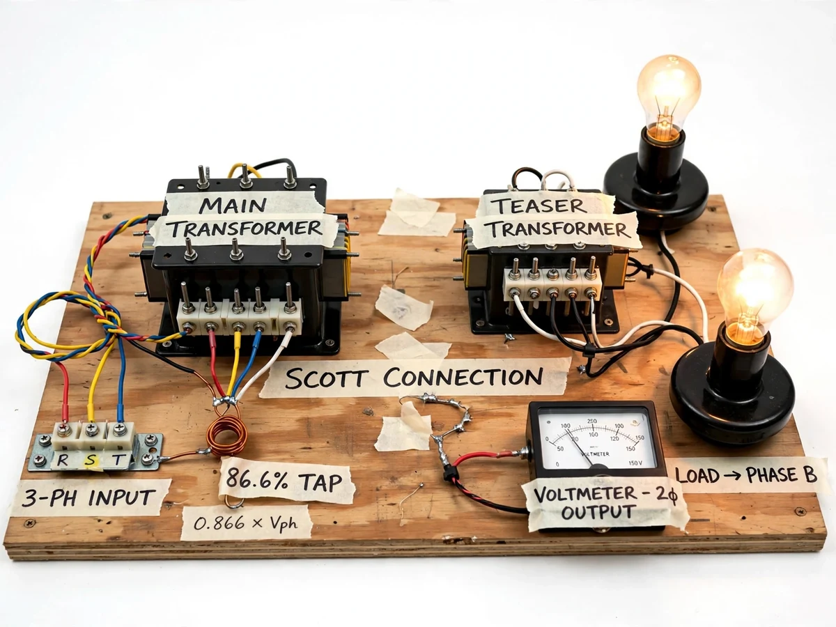 Scott Connection Demo: 3-Phase to 2-Phase Conversion — project thumbnail preview