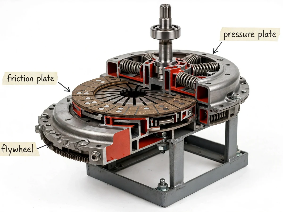 Single Plate Clutch Cutaway Model — project thumbnail preview
