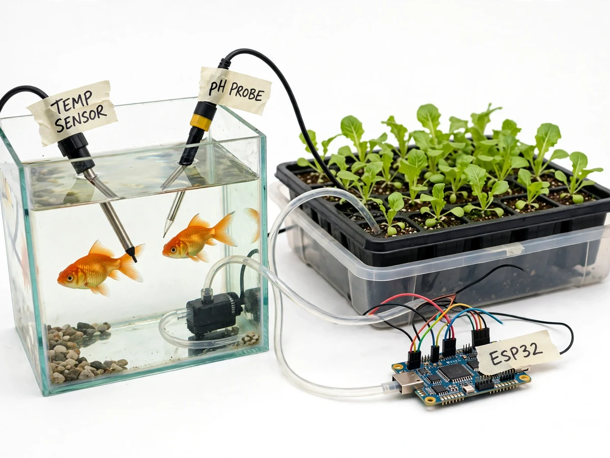 IoT Aquaponics Monitor with Mobile Dashboard — project thumbnail preview