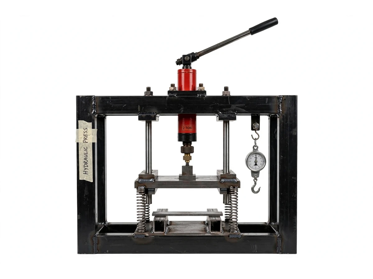 Hydraulic Press Working Model using Bottle Jack — project thumbnail preview