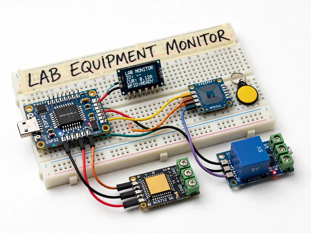 IoT Lab Equipment Usage Monitor — project thumbnail preview