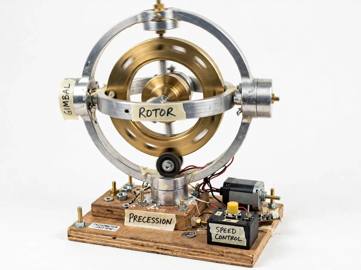 Gyroscope Demonstration Rig with Gimbal Mount — project thumbnail preview