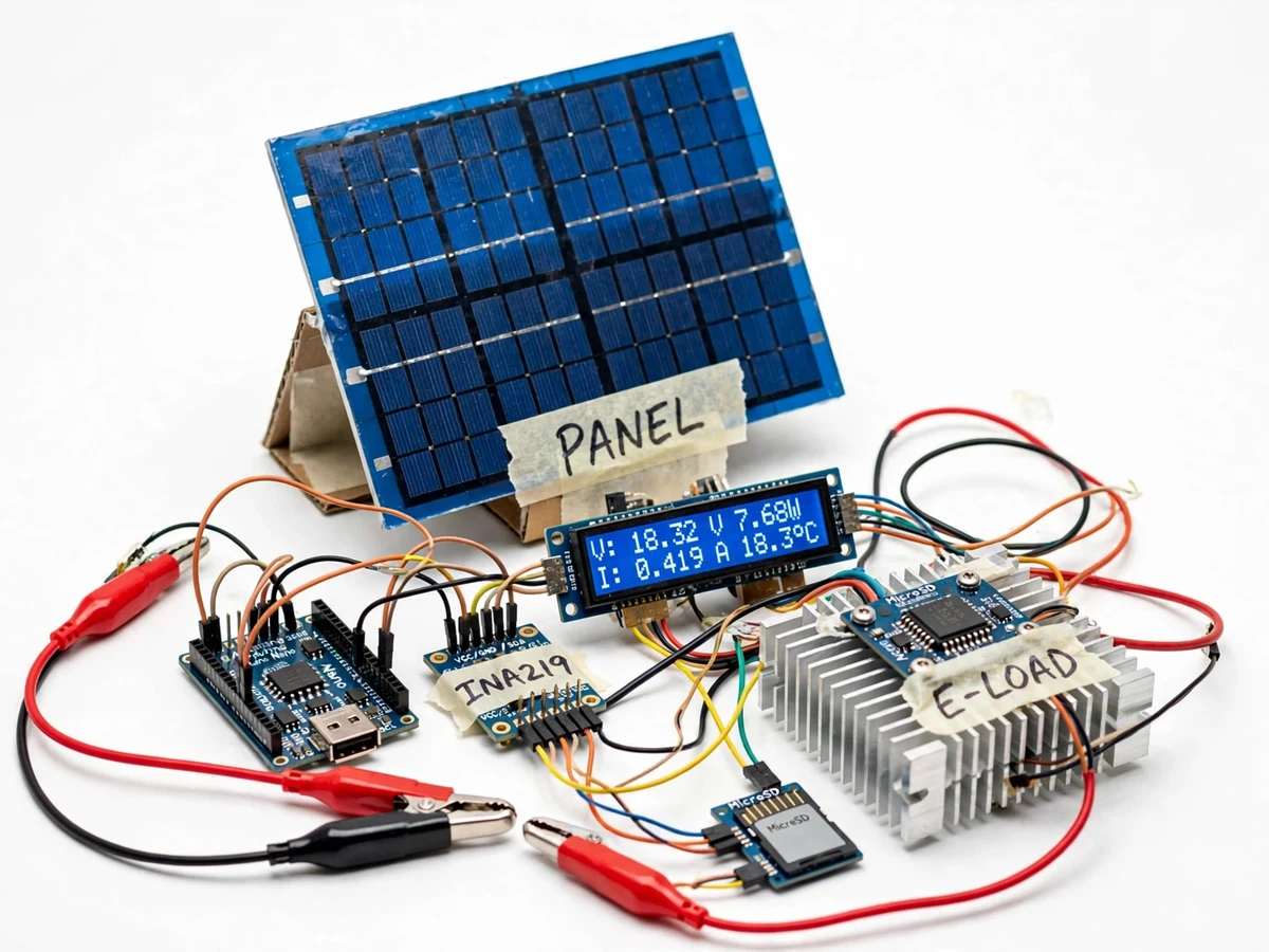 Solar Panel IV Curve Tracer — project thumbnail preview