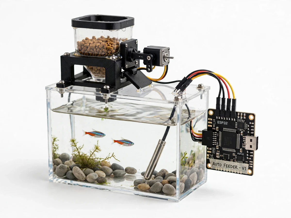 Automatic Fish Feeder with IoT Aquarium Monitoring