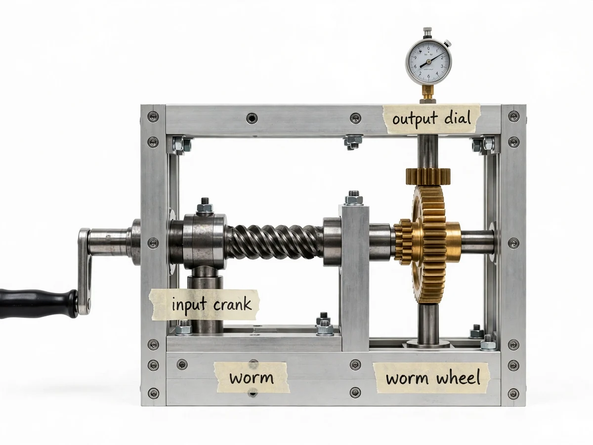 Worm Gear Reduction Ratio Verification Rig — project thumbnail preview
